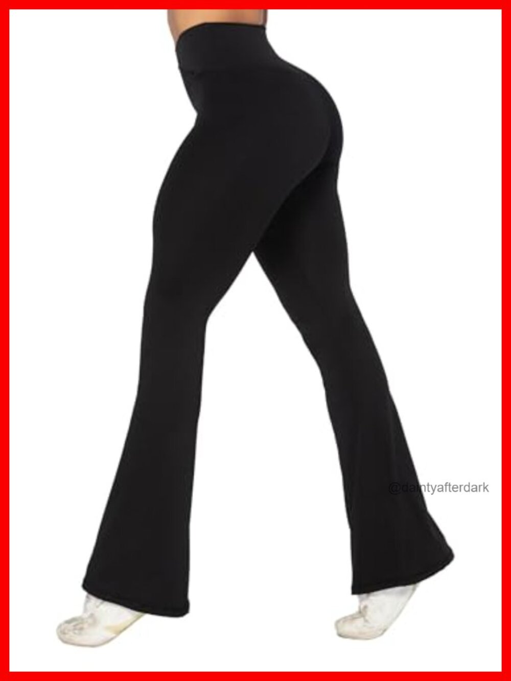 High Waist Crossover Flare Leggings Yoga Pants 4-Way Stretch